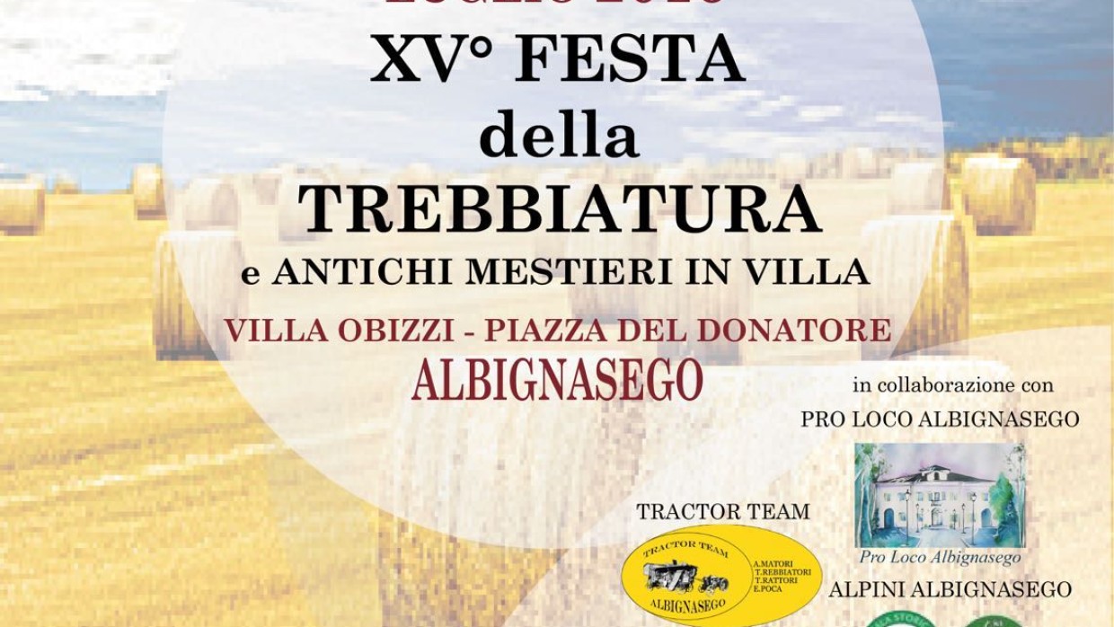 Domenica 10 Luglio: Festa della trebbiatura ad Albignasego