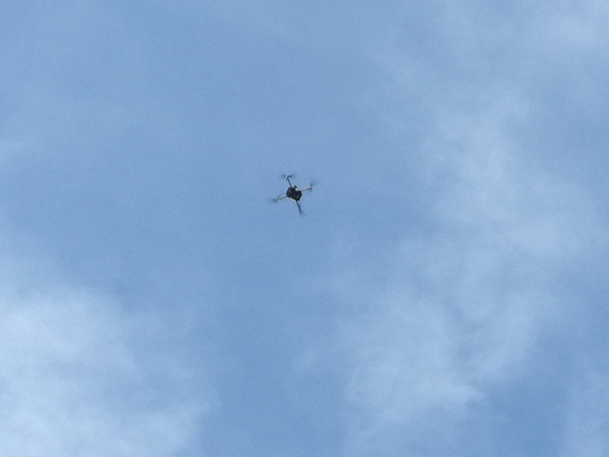 Effettuato il rilievo con i droni, finalmente li abbiamo visti volare!